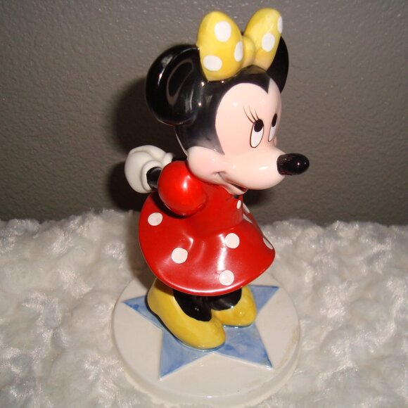 Vintage 90’s Minnie Mouse Ceramic Figurine Collectible Schmid Walt Disney Co - Picture 6 of 12